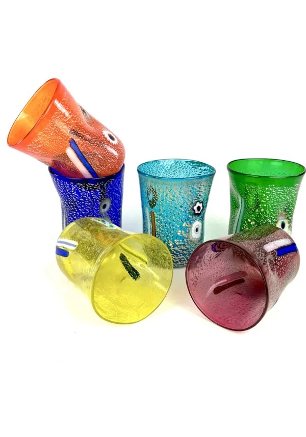 Belteo - Set Of Six Murano Drinking Glasses "Teone"