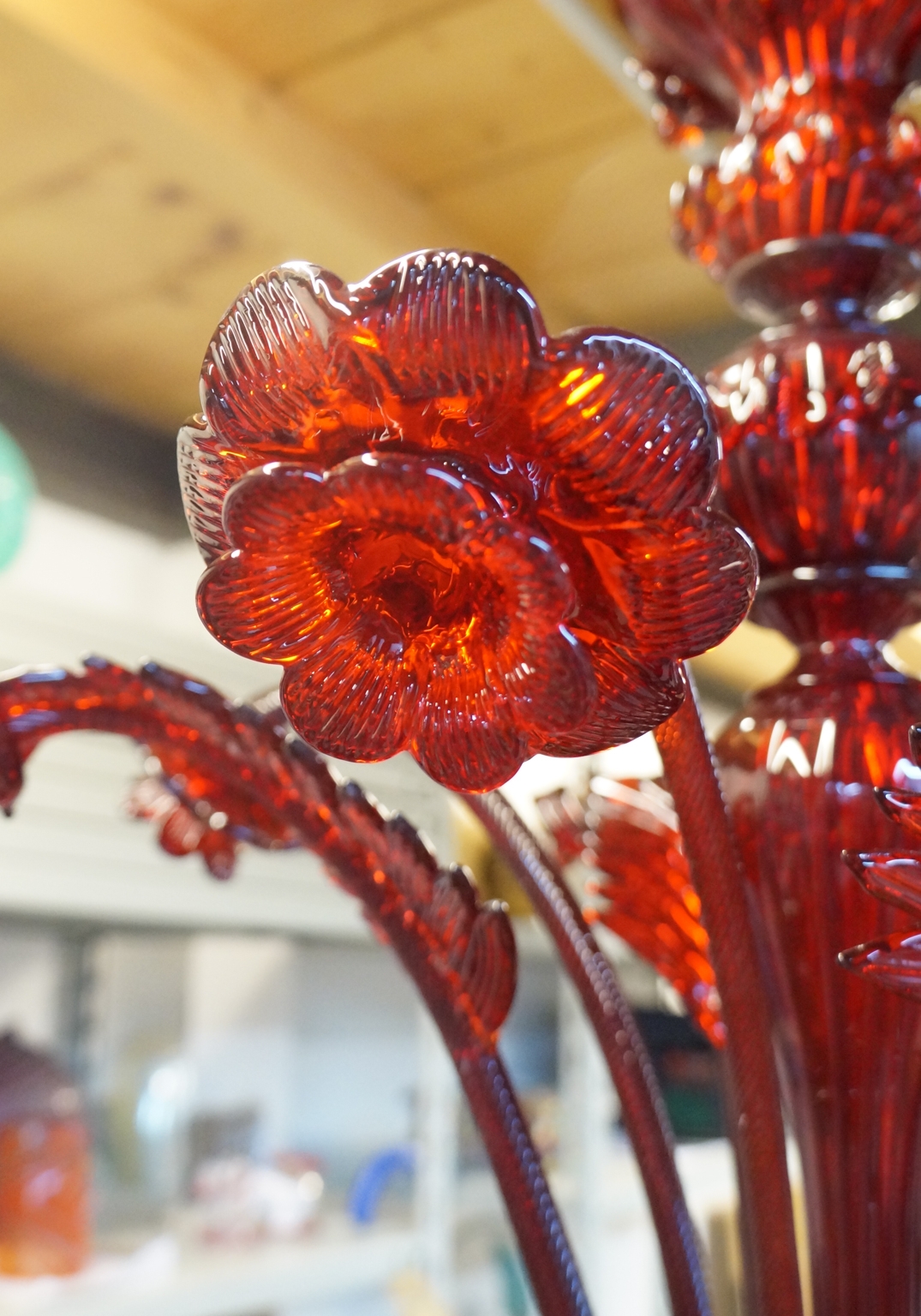 Red Murano Chandelier 