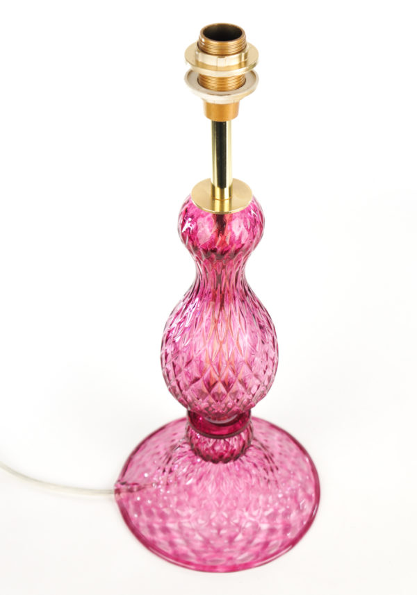 Vintage pink glass lamp hotsell