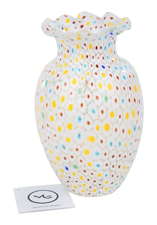 Onda White - Murano Vase Murrina