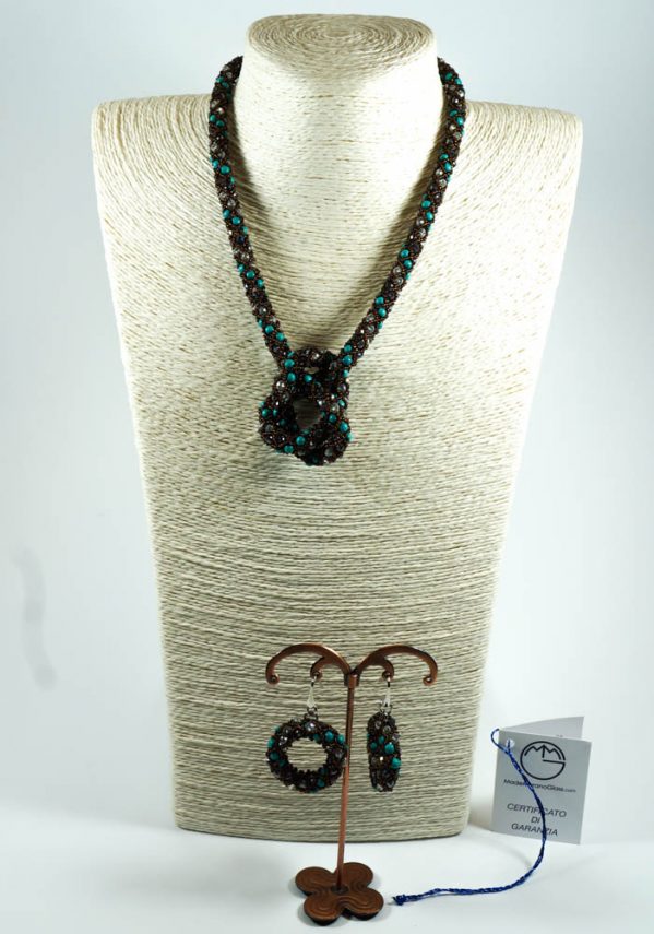 Egiziana I - Murano Glass Jewelry - Necklace And Earrings