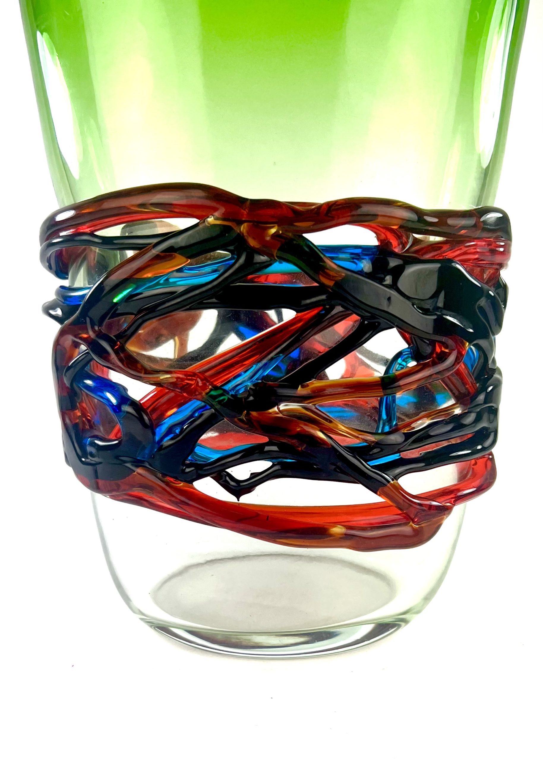 Udine - Shaded Green Murano Glass Vase 