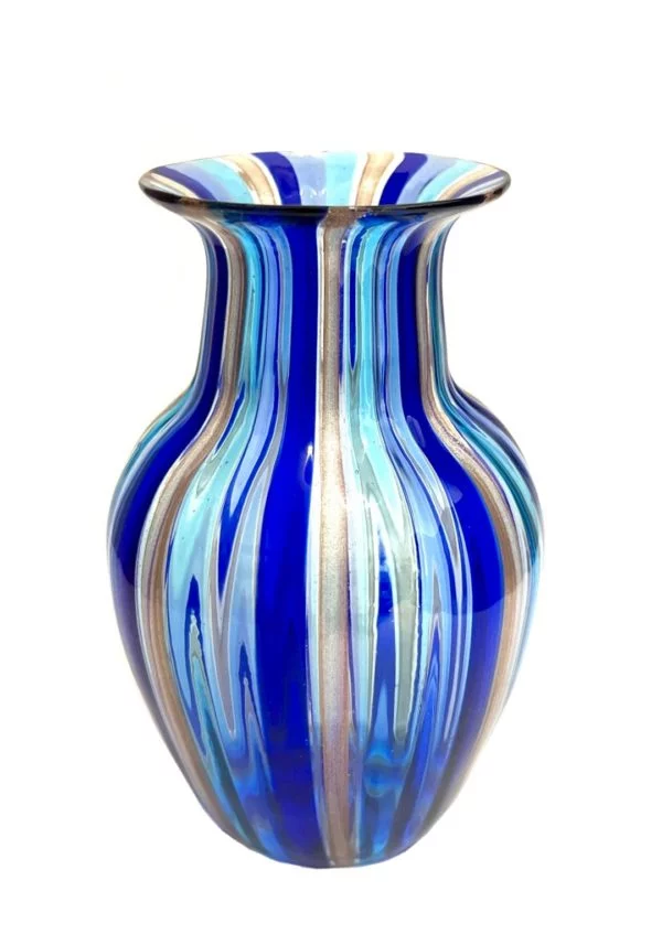 Dissette - Blue Murano Glass Vase "Maratea"