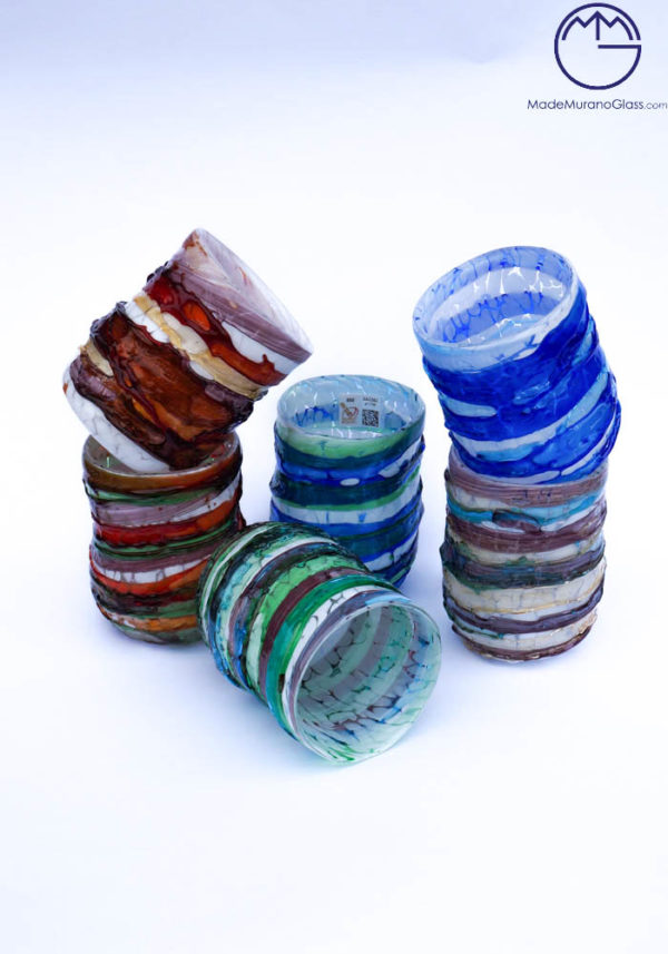 Marsiglia - Set Of 6 Murano Drinking Glasses Sbruffi