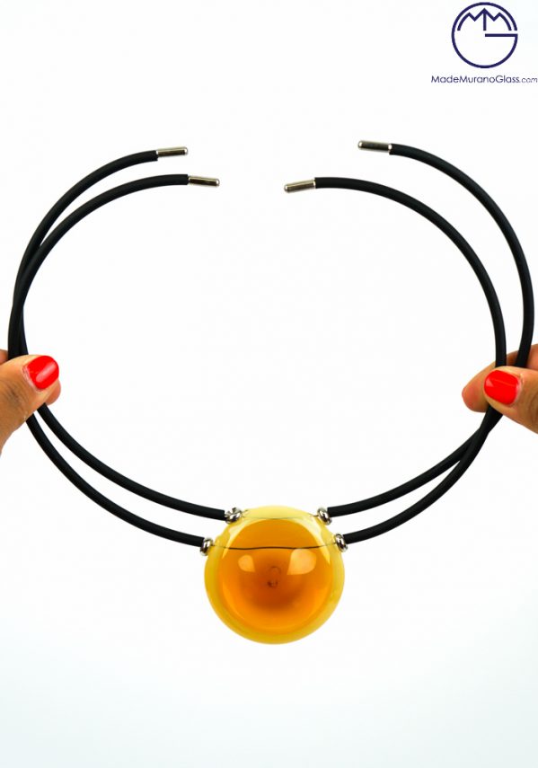 Alice - Amber Necklace - Made Murano Glass