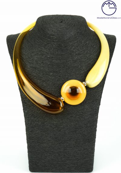 Agar – Amber Opaline Necklace – Made Murano Glass