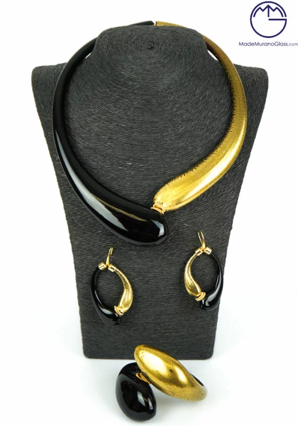 Madame Bovary - Parure Gold Leaf 24k - Made Murano Glass