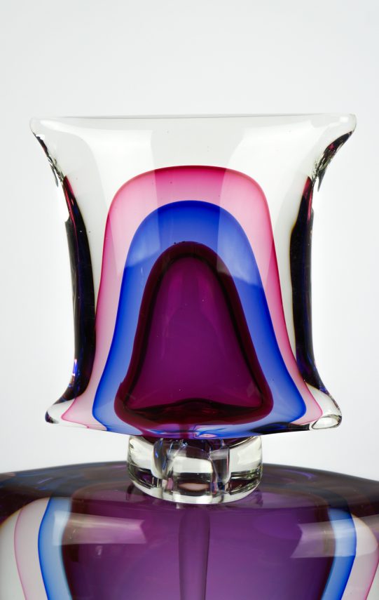 Sommerso Bottle - Made Murano Glass