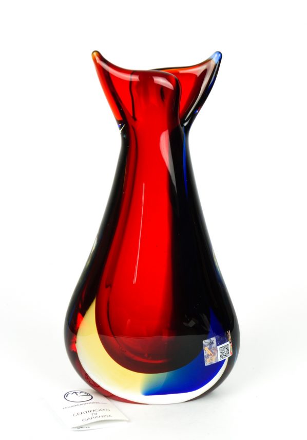 Glasier - Sommerso Vase - Made Murano Glass