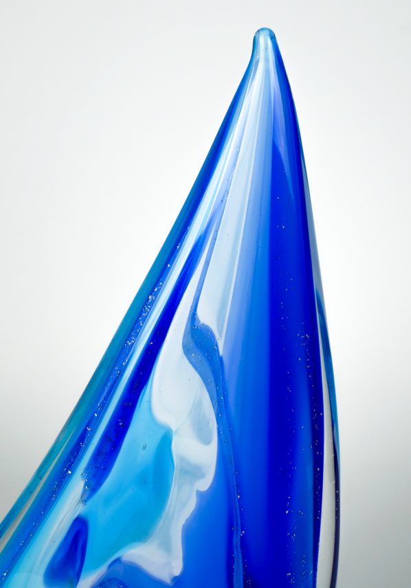 Sailboat Calcedonio Blue - Made Murano Glass