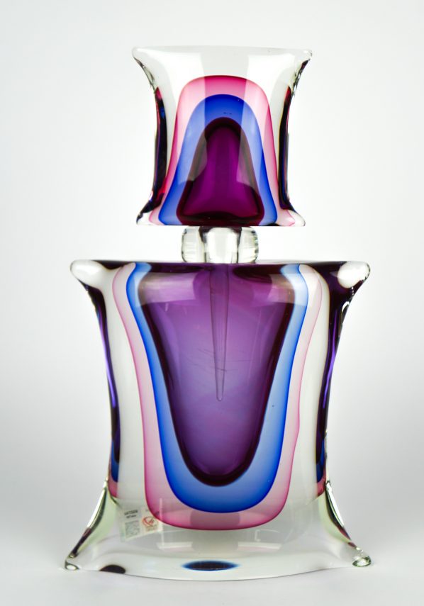 Sommerso Bottle - Made Murano Glass