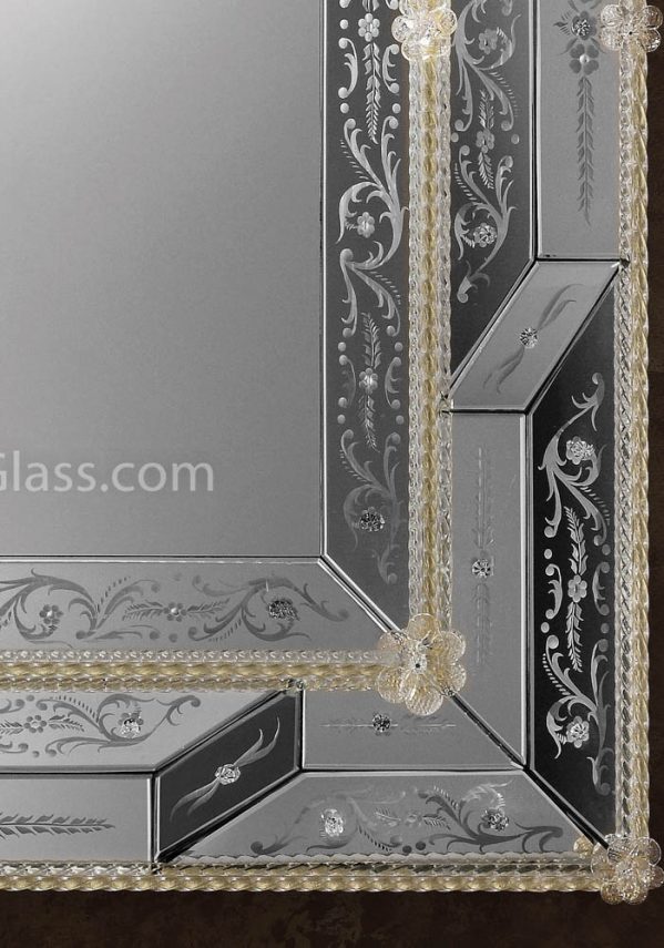 Venetian Glass Mirror - Lido - Murano Art