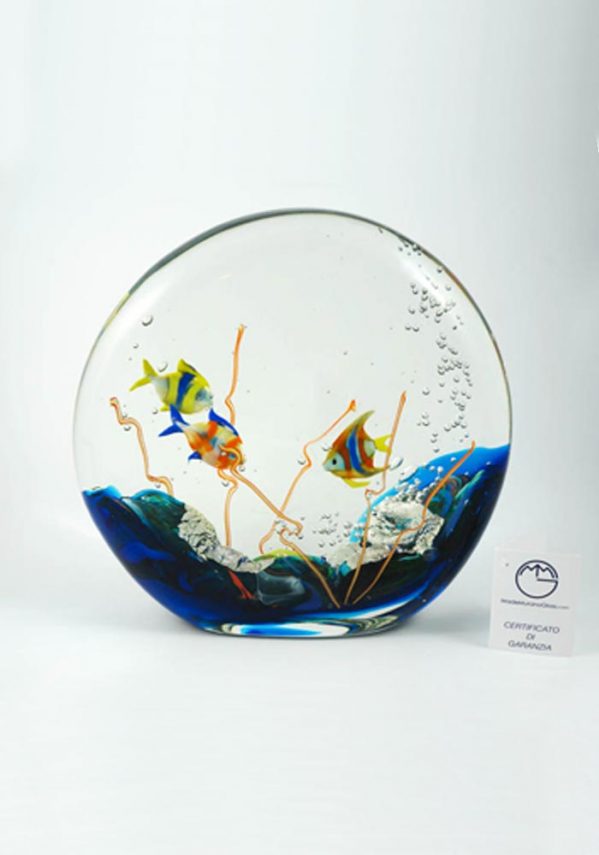 Murano Glass Aquarium Half-Moon - Venetian Glass