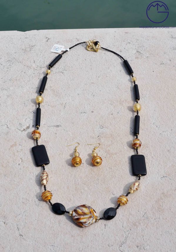 Belfast - Necklace And Earrings In Murano Glass - Venetian Glass Jewellery