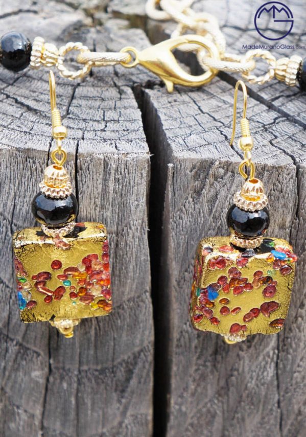 Bogota - Necklace And Earrings In Murano Glass - Venetian Glass Jewellery