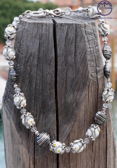 Venetian Glass Jewellery - Necklace In Murano Glass - Murano Crystals