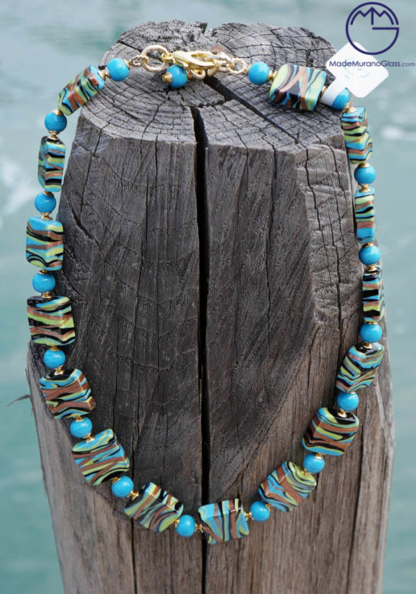 Portland - Venetian Glass Jewellery - Necklace In Murano Glass