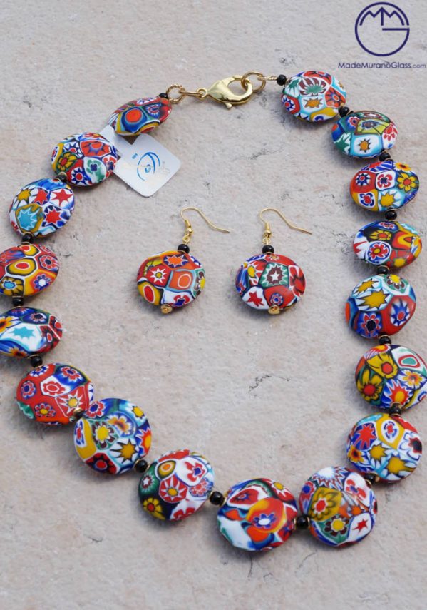 Necklace And Earrings - Murano Glass Jewellery
