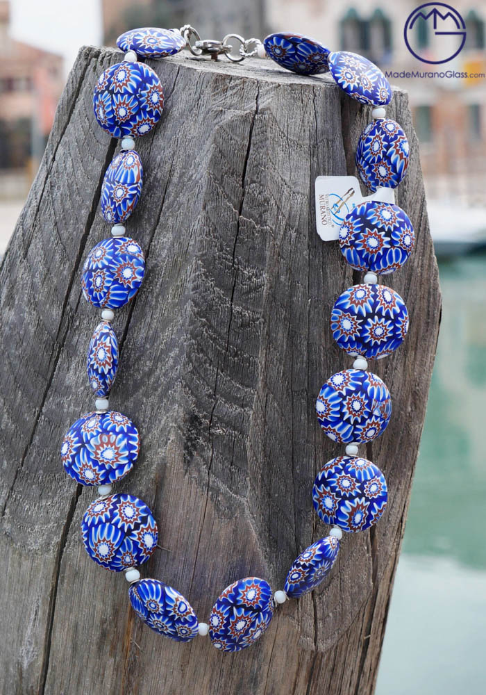 Lens - Murano Glass Necklace With Aventurine