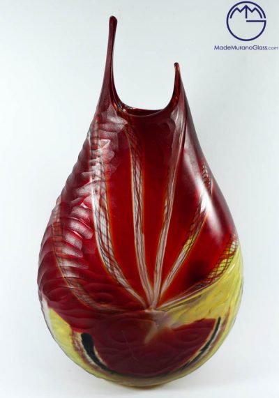 Manuela - Exclusive Venetian Glass Vase Engraved