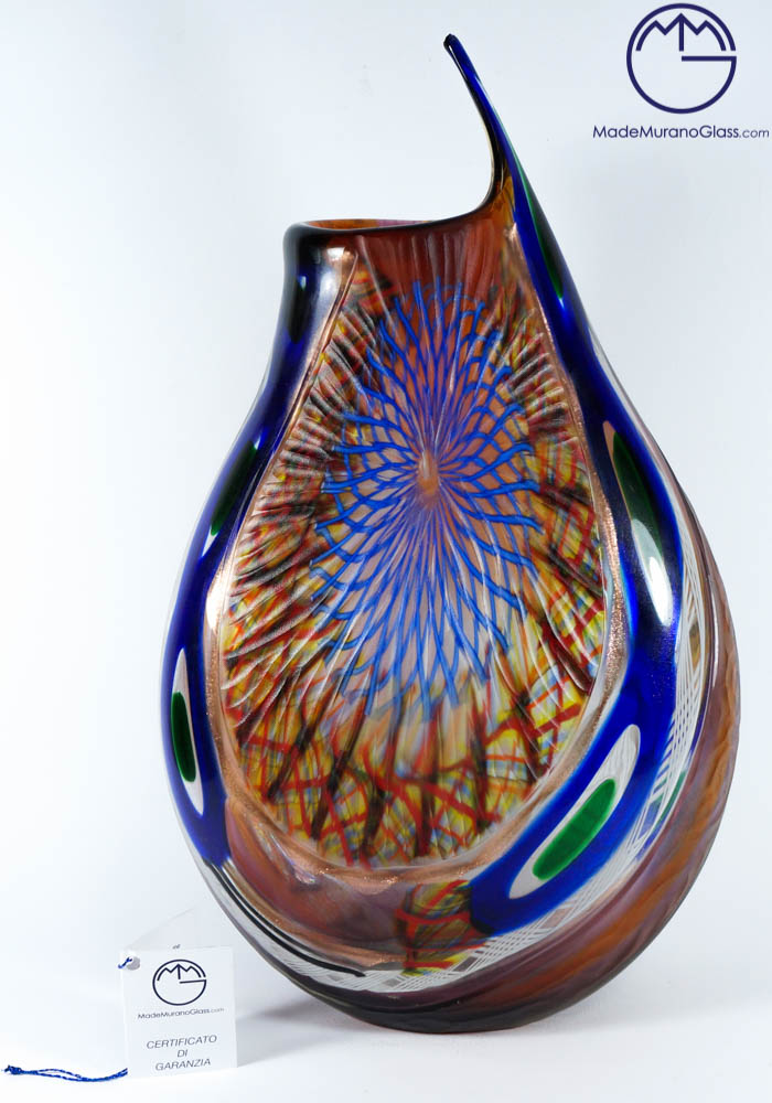 Pordenone – Vaso Esclusivo Vetro Murano Inciso A Freddo