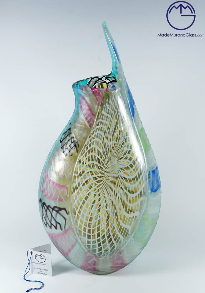 Amelia - Exclusive Venetian Glass Vase Engraved