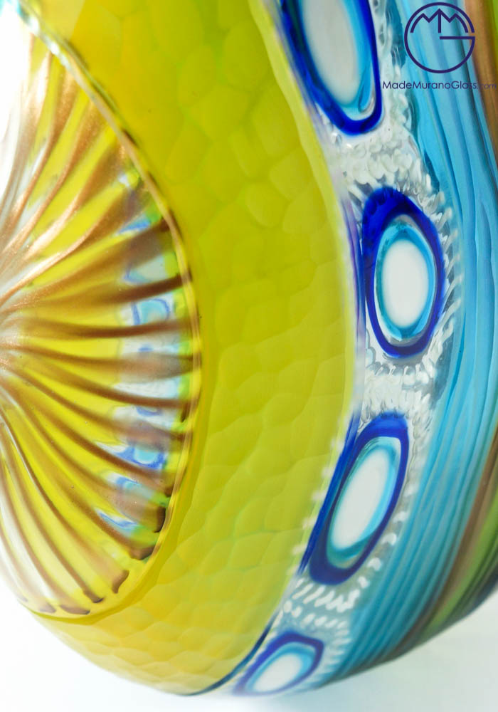 Tracy - Exclusive Venetian Glass Vase Engraved - Made Murano