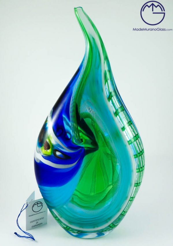 Esio - Exclusive Venetian Glass Vase Engraved