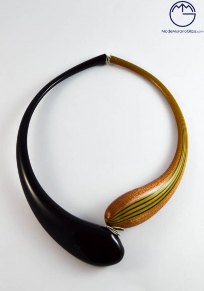California – Venetian Glass Jewellery – Pendant With Avventurina In Murano Glass