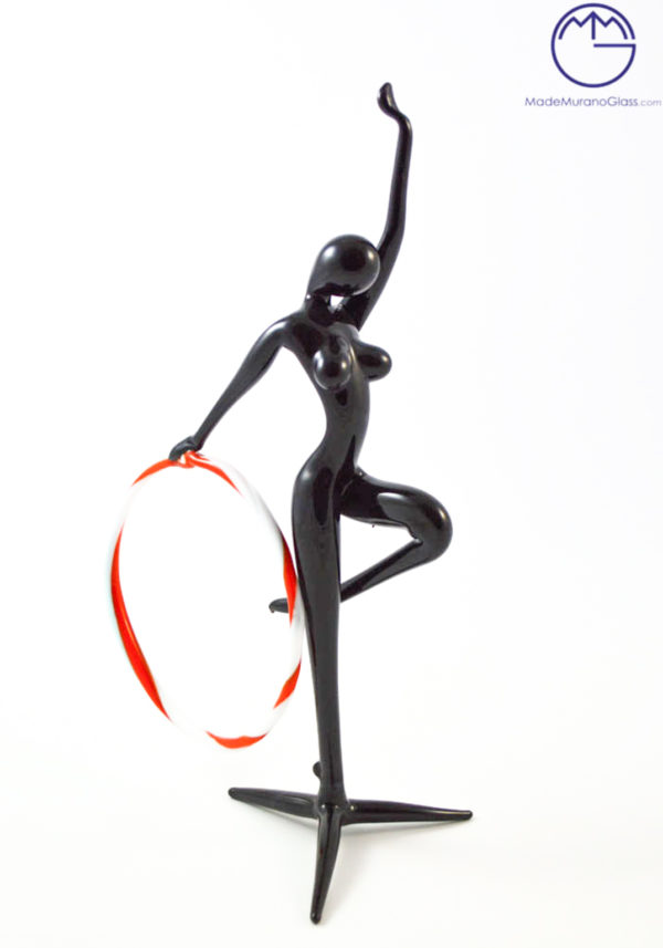 Figurine Gymnast With Circle - Venetian Glass