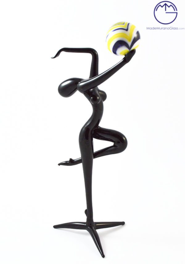 Figurine Gymnast With Ball - Murano Art