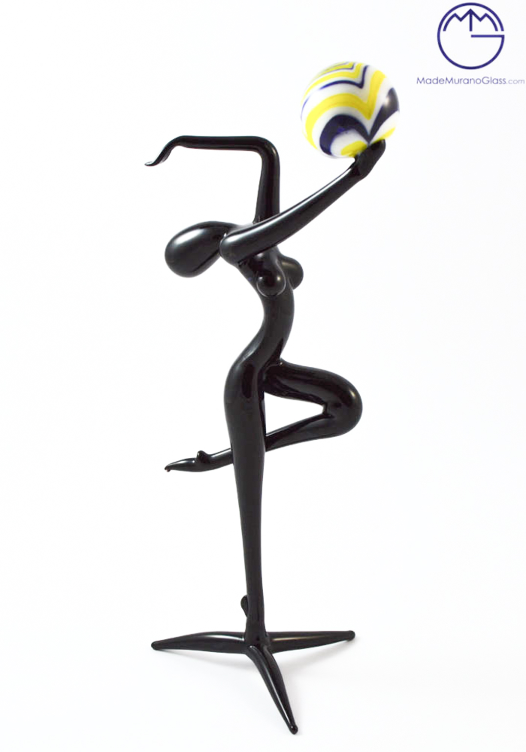Figurine Gymnast With Ball - Murano Art