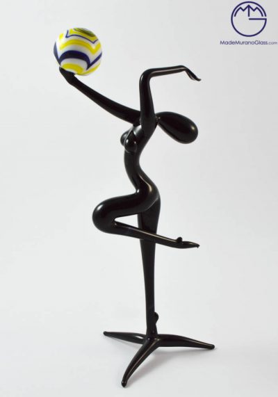 Figurine Gymnast With Ball - Murano Art