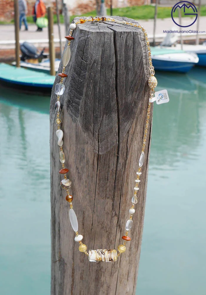 Glass Jewellery Necklace In Murano Glass Murano Collection Made Murano Glass