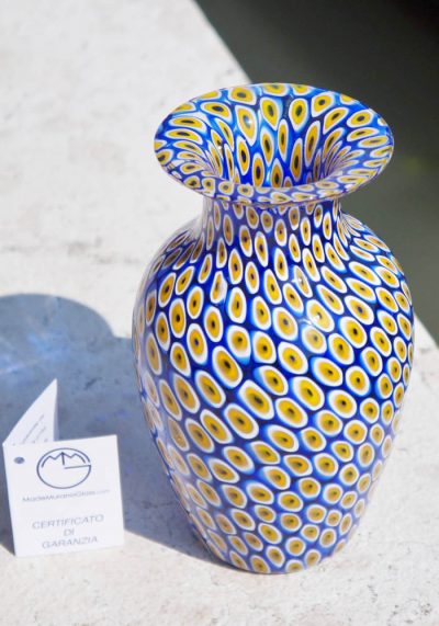 Venetian Glass Vase - Mare - With Murrina Millefiori