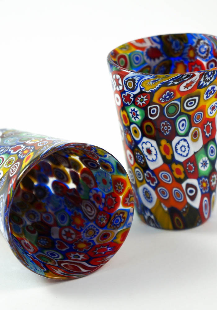 MURANO MORGILLO GLASS ムラノ 金彩ブルー双耳飾り グラス MURANO MORGILLO GLASS ムラノ 金彩ブルー双耳飾り グラス