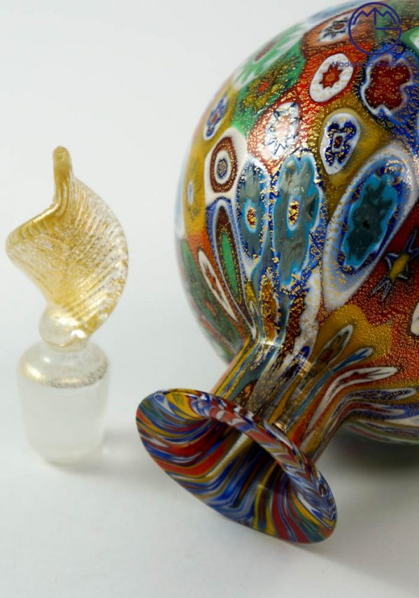 Bottle With Murrina Millefiori And Gold Leaf