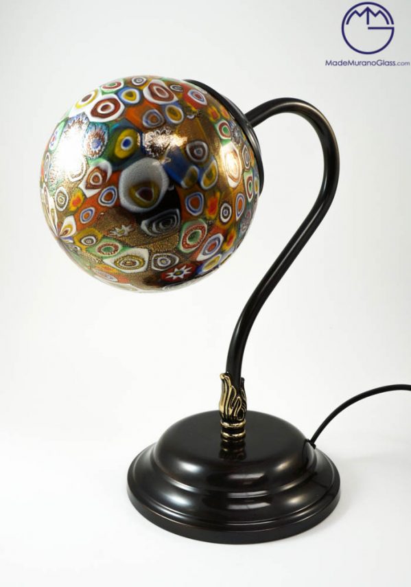 Kansas - Venetian Glass Lamps With Murrina Millefiori And Gold 24 Carats - Murano Glass