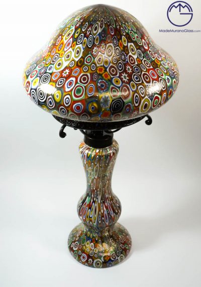 Indiana - Venetian Glass Lamps With Murrina Millefiori And Gold 24 Carats - Murano Glass