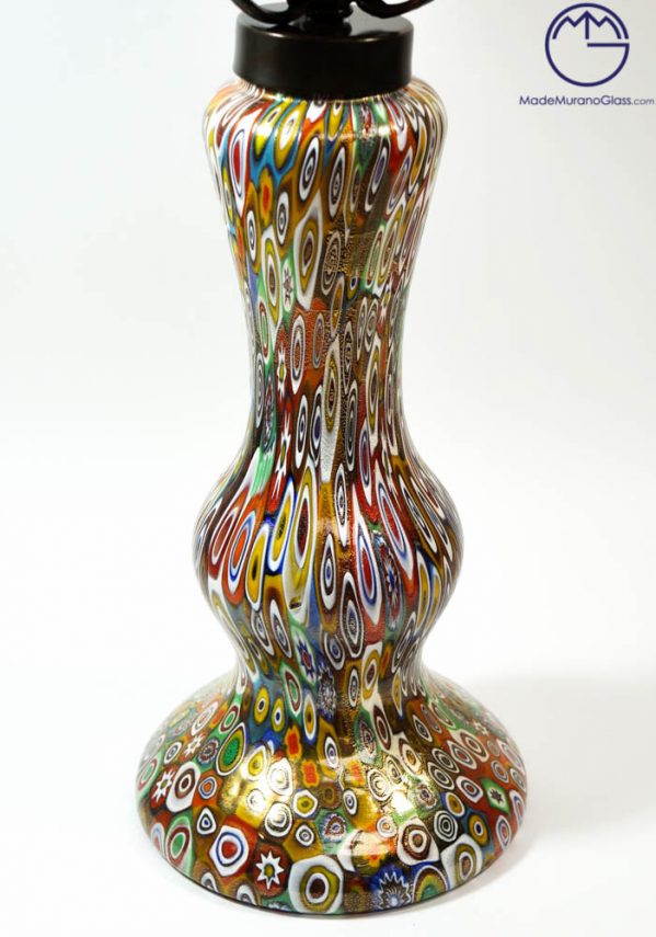 Indiana - Venetian Glass Lamps With Murrina Millefiori And Gold 24 Carats - Murano Glass
