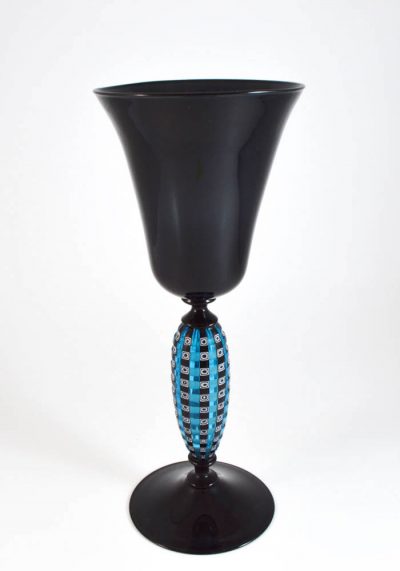 Venetian Glass Goblet With Engraved Murrina – Murano Glass