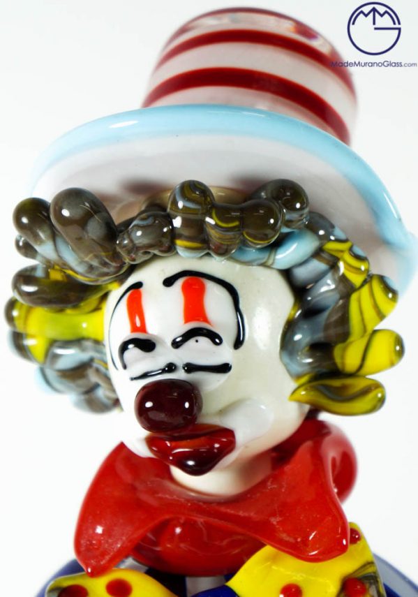 Murano Glass Clown With Fish - Murano Art