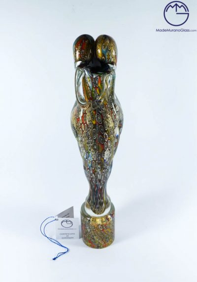 Murano Glass Figurines - Lovers With Murrina And Gold 24 Carats