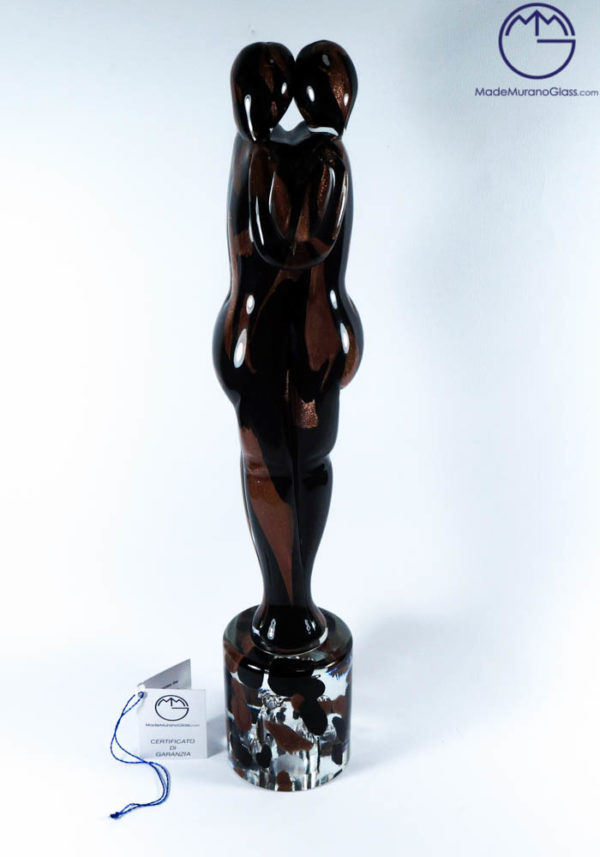 Murano Glass Figurines Lovers With Avventurina - Venetian Glass