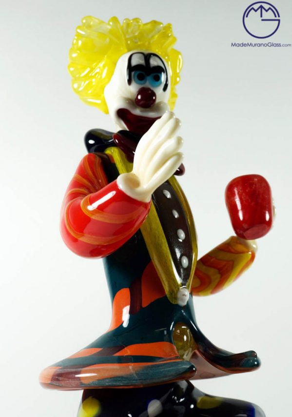 Murano Glass Clown With Flagon - Murano Art Glass