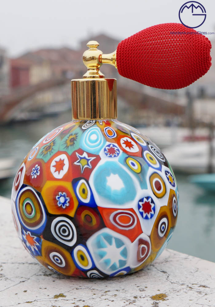 Fragrance Bottle In Murano Glass With Murrina - Murano Art