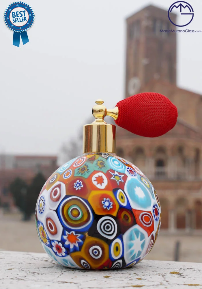 Fragrance Bottle In Murano Glass With Murrina - Murano Art - Made