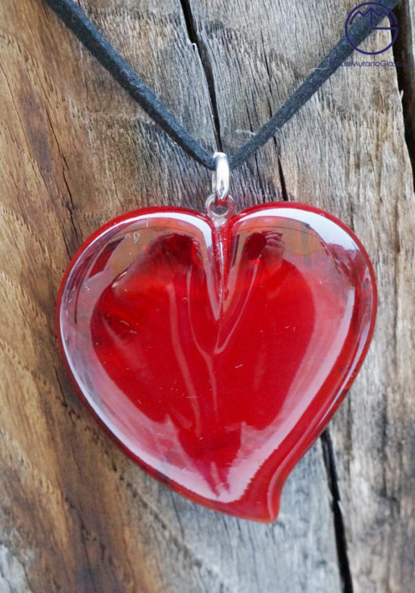 Kore – Murano Glass Pendant Heart - Large - 5x5cm (1,96x1,96inch)