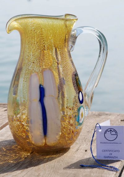 Colorado - Venetian Glass Jug For Water Or Wine - Murano Glass