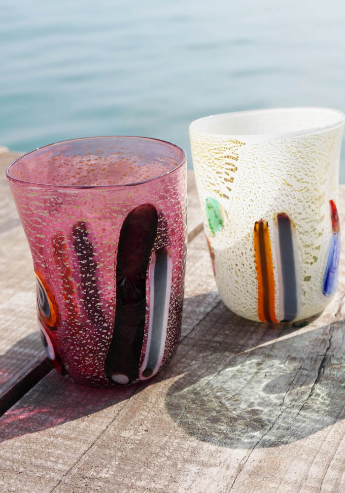 Comore - Set Of Three Murano Drinking Glasses 